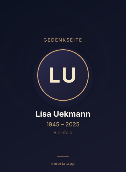 Gedenkportrait von Lisa Uekmann
