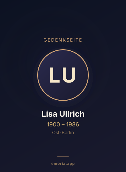 Gedenkportrait von Lisa Ullrich