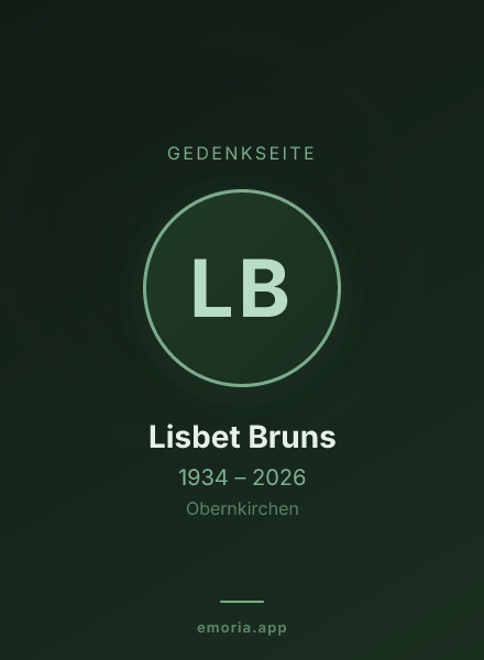 Gedenkportrait von Lisbet Bruns