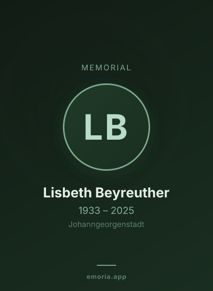 Memorial portrait of Lisbeth Beyreuther
