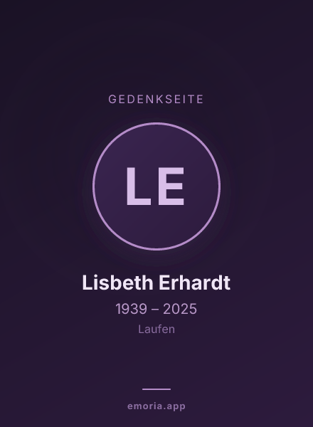 Gedenkportrait von Lisbeth Erhardt