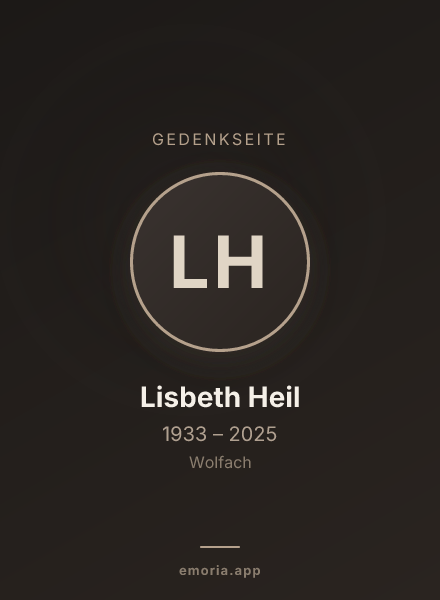 Gedenkportrait von Lisbeth Heil