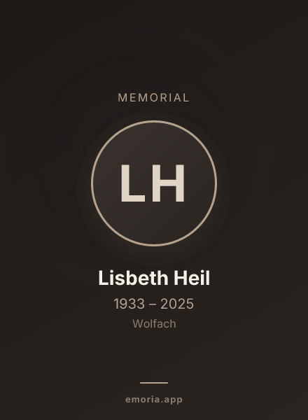 Memorial portrait of Lisbeth Heil