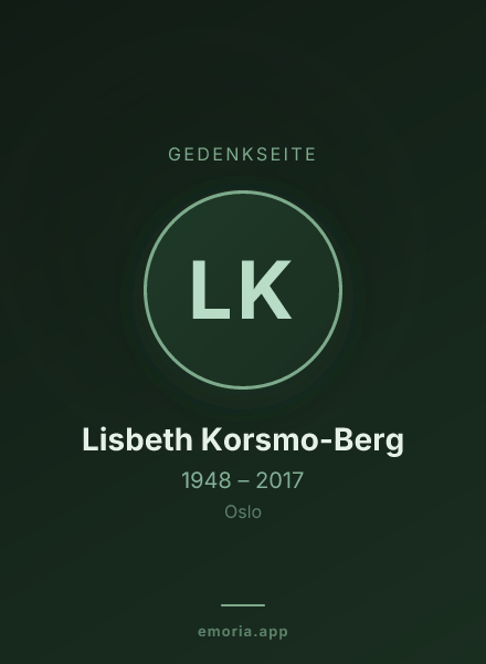 Gedenkportrait von Lisbeth Korsmo-Berg