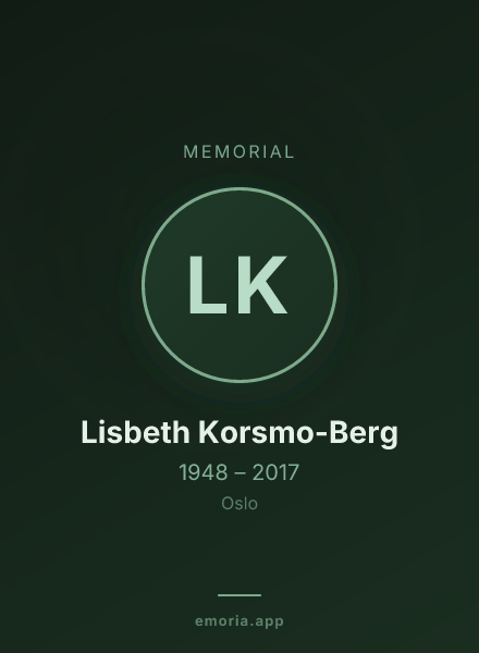 Memorial portrait of Lisbeth Korsmo-Berg