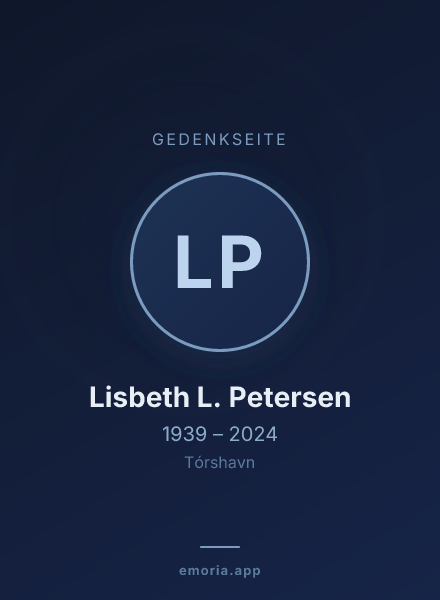 Gedenkportrait von Lisbeth L. Petersen