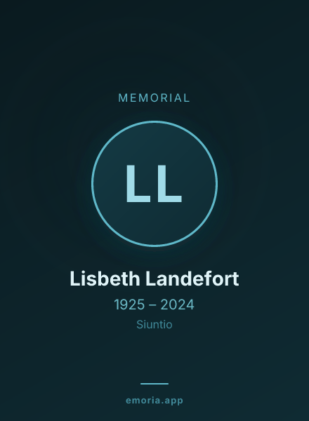 Memorial portrait of Lisbeth Landefort