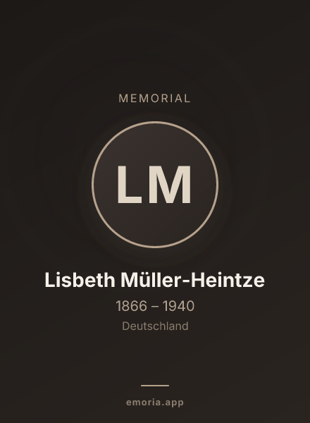 Memorial portrait of Lisbeth Müller-Heintze