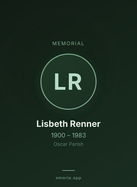 Memorial portrait of Lisbeth Renner