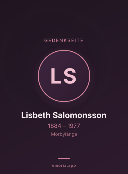 Gedenkportrait von Lisbeth Salomonsson