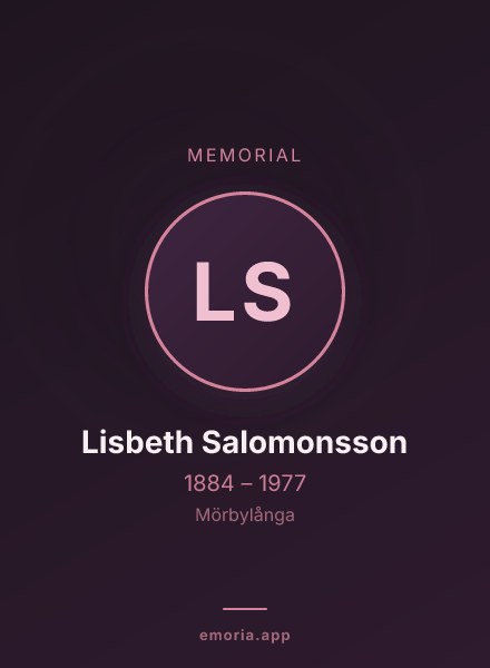 Memorial portrait of Lisbeth Salomonsson