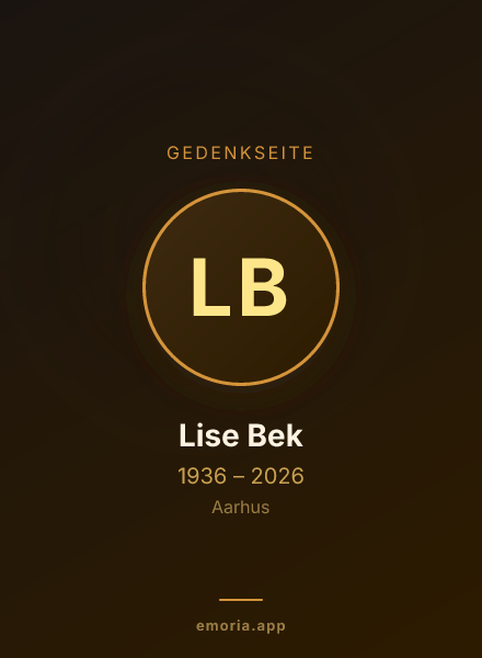 Gedenkportrait von Lise Bek