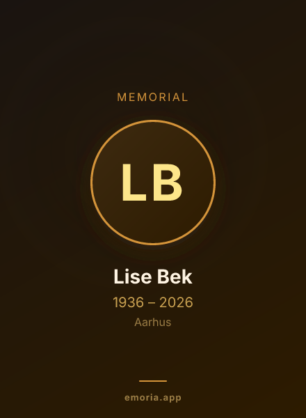 Memorial portrait of Lise Bek
