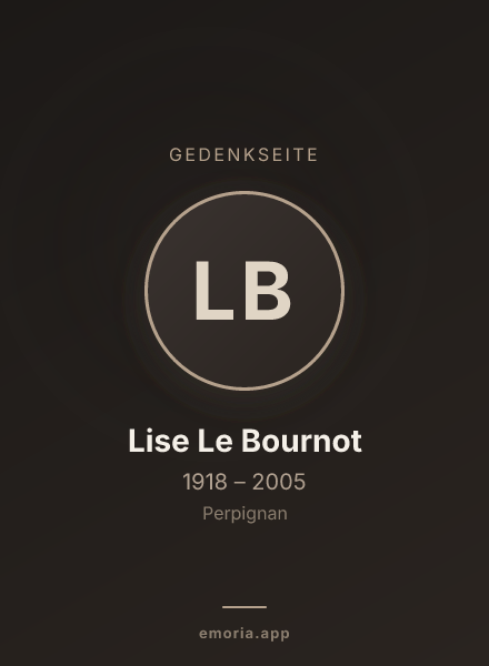Gedenkportrait von Lise Le Bournot