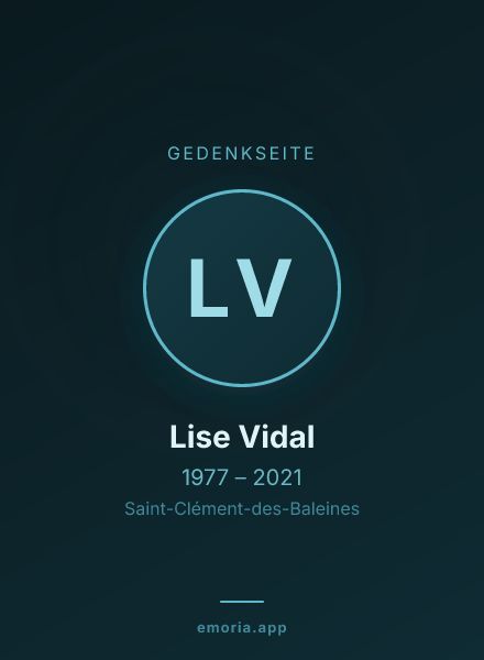 Gedenkportrait von Lise Vidal