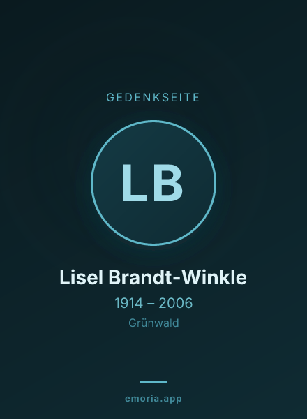 Gedenkportrait von Lisel Brandt-Winkle