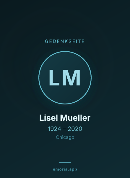 Gedenkportrait von Lisel Mueller