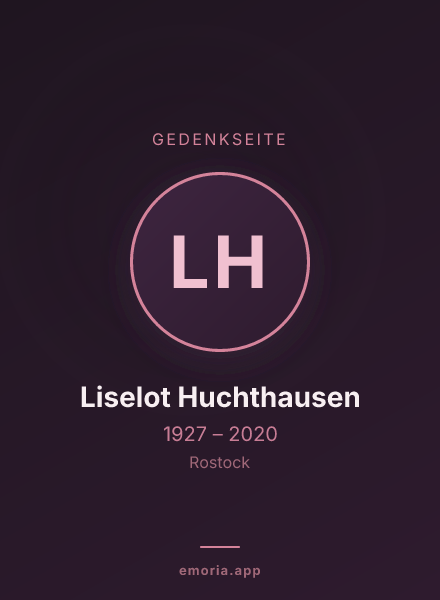 Gedenkportrait von Liselot Huchthausen