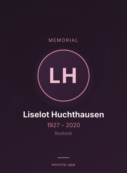 Memorial portrait of Liselot Huchthausen