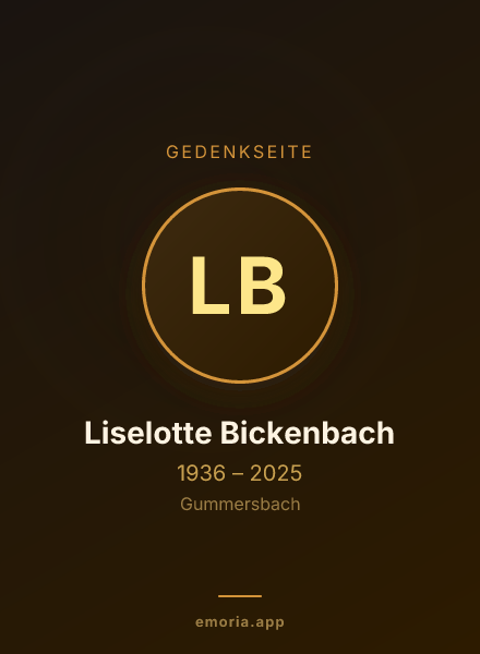 Gedenkportrait von Liselotte Bickenbach