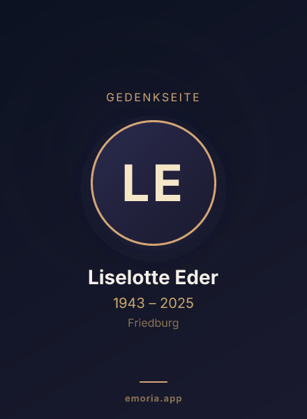 Gedenkportrait von Liselotte Eder