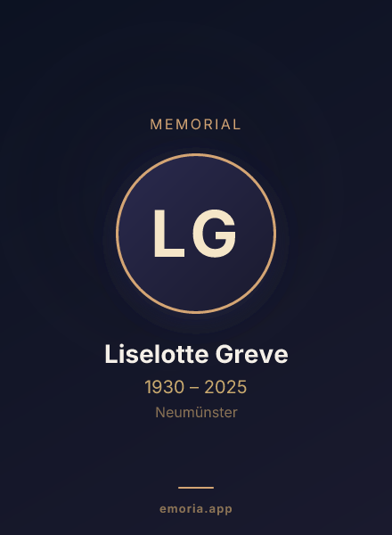 Memorial portrait of Liselotte Greve