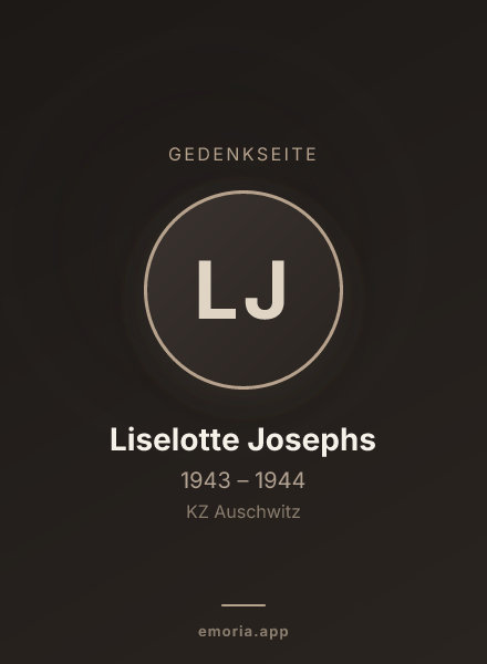 Gedenkportrait von Liselotte Josephs