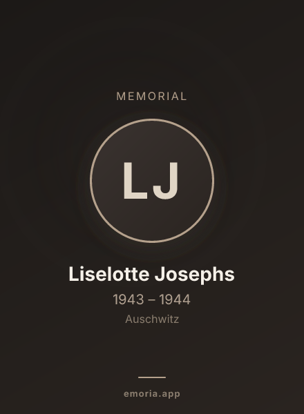 Memorial portrait of Liselotte Josephs