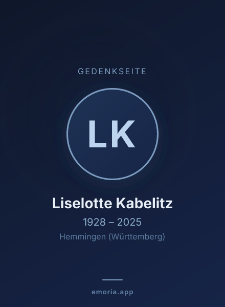 Gedenkportrait von Liselotte Kabelitz