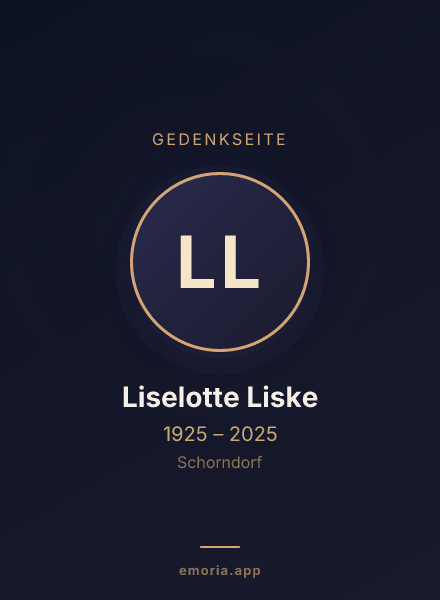 Gedenkportrait von Liselotte Liske