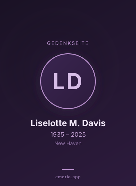 Gedenkportrait von Liselotte M. Davis