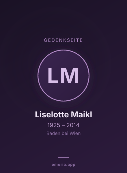 Gedenkportrait von Liselotte Maikl