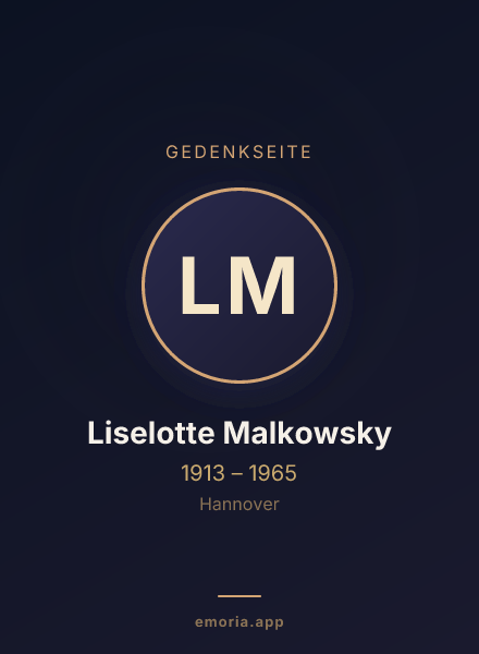 Gedenkportrait von Liselotte Malkowsky