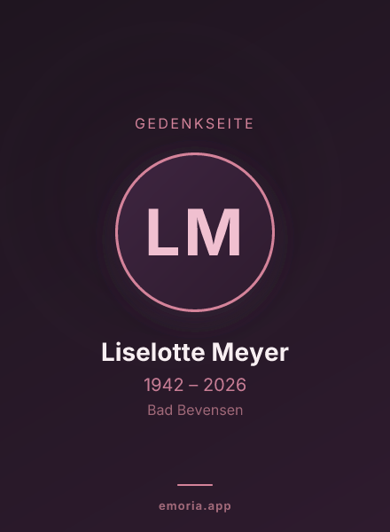 Gedenkportrait von Liselotte Meyer