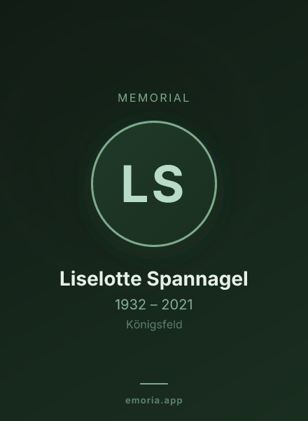 Memorial portrait of Liselotte Spannagel