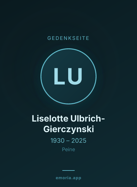 Gedenkportrait von Liselotte Ulbrich-Gierczynski