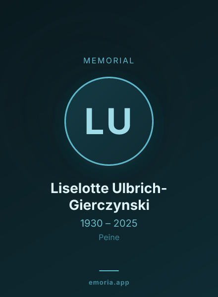 Memorial portrait of Liselotte Ulbrich-Gierczynski