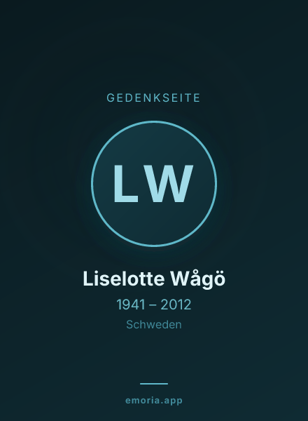 Gedenkportrait von Liselotte Wågö