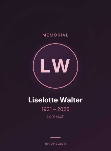 Memorial portrait of Liselotte Walter