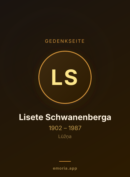 Gedenkportrait von Lisete Schwanenberga