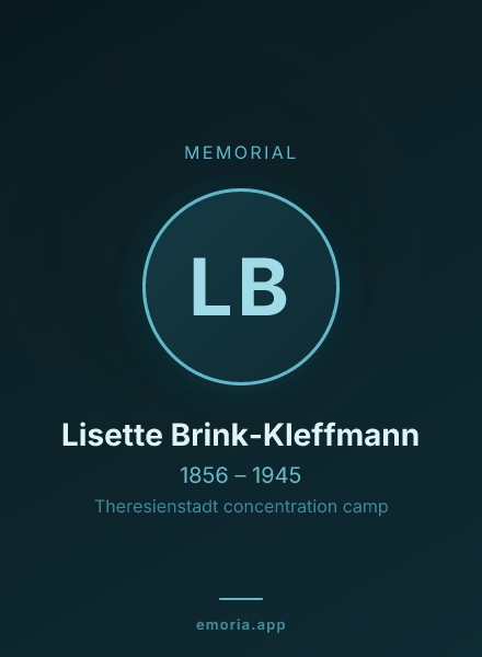 Memorial portrait of Lisette Brink-Kleffmann