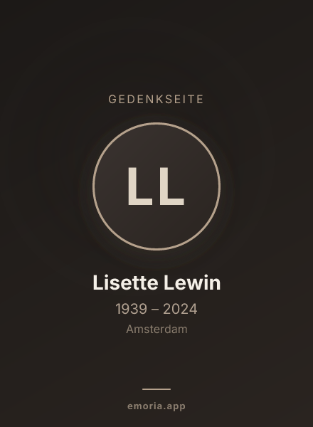 Gedenkportrait von Lisette Lewin