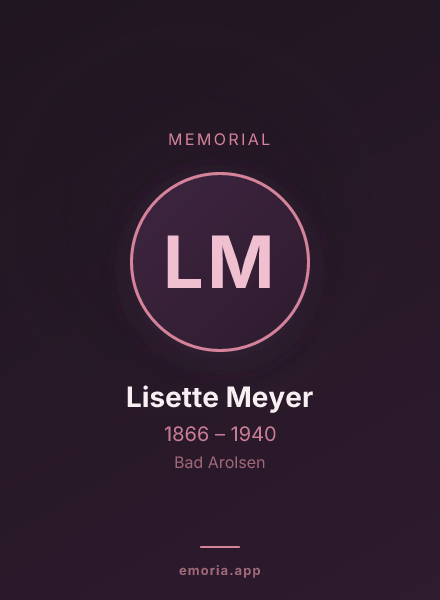 Memorial portrait of Lisette Meyer