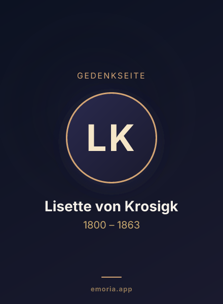 Gedenkportrait von Lisette von Krosigk
