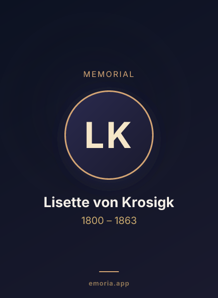 Memorial portrait of Lisette von Krosigk