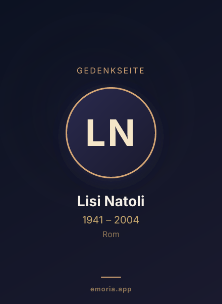 Gedenkportrait von Lisi Natoli