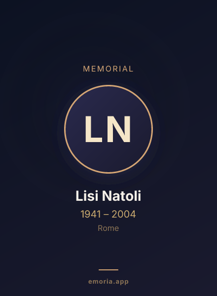 Memorial portrait of Lisi Natoli