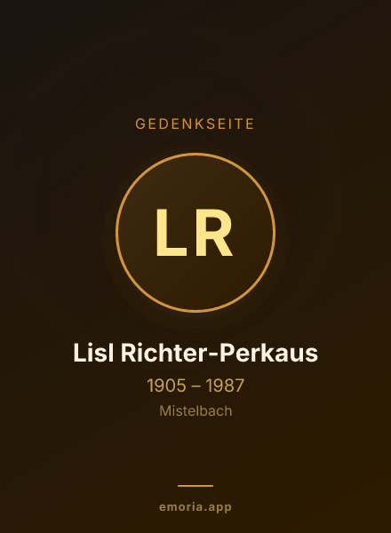 Gedenkportrait von Lisl Richter-Perkaus