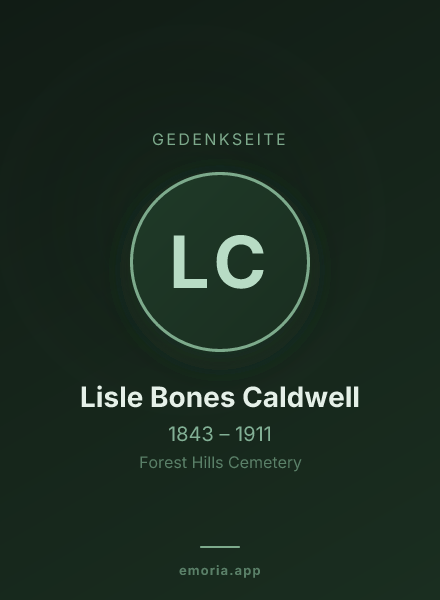 Gedenkportrait von Lisle Bones Caldwell