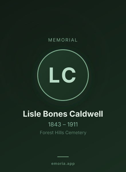 Memorial portrait of Lisle Bones Caldwell